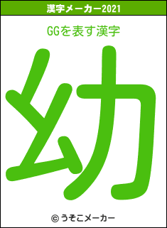 GGの2021年の漢字メーカー結果