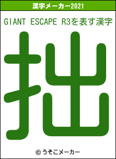 GIANT ESCAPE R3の2021年の漢字メーカー結果