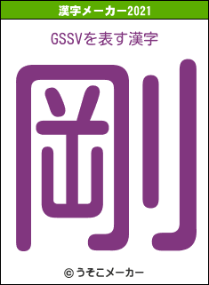 GSSVの2021年の漢字メーカー結果