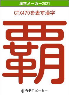 GTX470の2021年の漢字メーカー結果