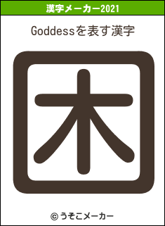 Goddessの2021年の漢字メーカー結果