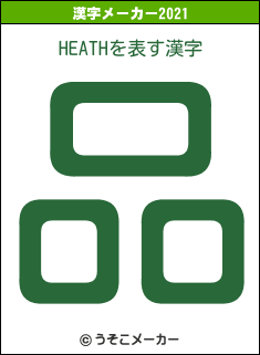 HEATHの2021年の漢字メーカー結果