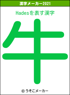 Hadesの2021年の漢字メーカー結果