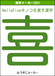 HelloFiveキノコの2021年の漢字メーカー結果