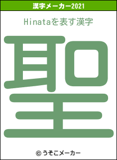 Hinataの2021年の漢字メーカー結果