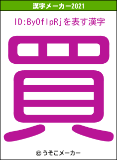 ID:ByOflpRjの2021年の漢字メーカー結果