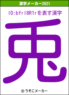 ID:bfrl8R1rの2021年の漢字メーカー結果