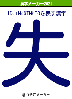 ID:tNaSTHhT0の2021年の漢字メーカー結果