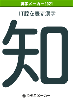 IT膣の2021年の漢字メーカー結果