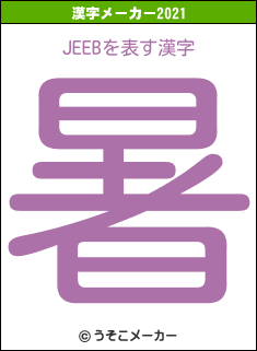 JEEBの2021年の漢字メーカー結果