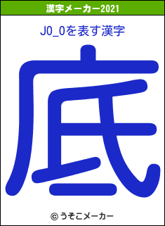 JO_Oの2021年の漢字メーカー結果