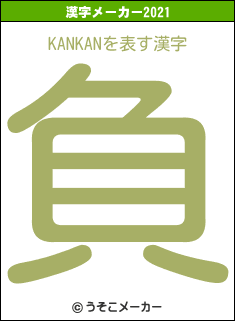 KANKANの2021年の漢字メーカー結果
