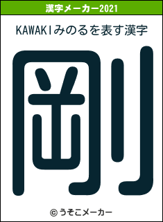 KAWAKIみのるの2021年の漢字メーカー結果