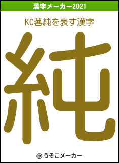 KC茖純の2021年の漢字メーカー結果