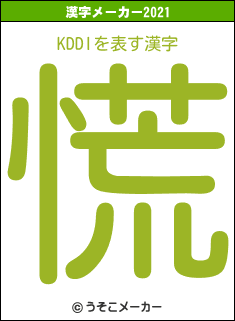 KDDIの2021年の漢字メーカー結果