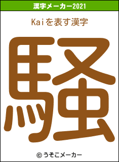 Kaiの2021年の漢字メーカー結果