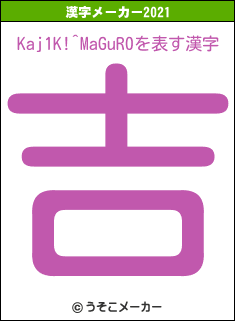 Kaj1K!^MaGuR0の2021年の漢字メーカー結果