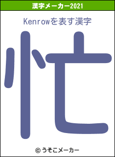 Kenrowの2021年の漢字メーカー結果