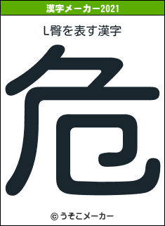 L臀の2021年の漢字メーカー結果