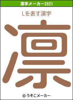 Lの2021年の漢字メーカー結果