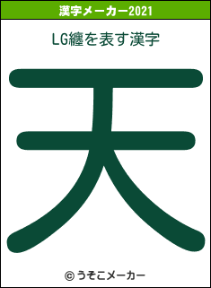 LG纏の2021年の漢字メーカー結果