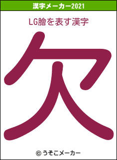 LG膾の2021年の漢字メーカー結果