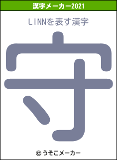 LINNの2021年の漢字メーカー結果