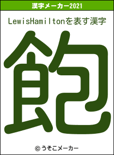 LewisHamiltonの2021年の漢字メーカー結果