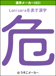 Loniceraの2021年の漢字メーカー結果