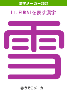 Lt.FUKAIの2021年の漢字メーカー結果