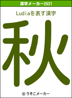 Ludiaの2021年の漢字メーカー結果