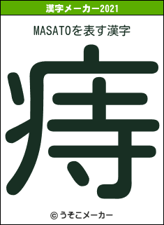 MASATOの2021年の漢字メーカー結果