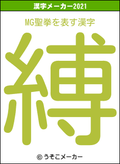 MG聖拳の2021年の漢字メーカー結果