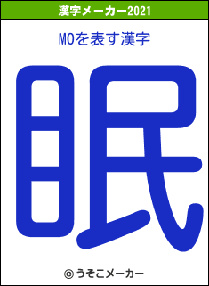 MOの2021年の漢字メーカー結果