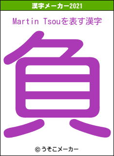 Martin Tsouの2021年の漢字メーカー結果