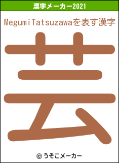 MegumiTatsuzawaの2021年の漢字メーカー結果