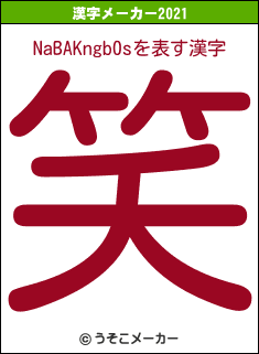 NaBAKngb0sの2021年の漢字メーカー結果