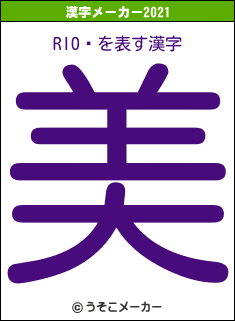 RIOǤの2021年の漢字メーカー結果