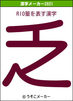 RIO篁の2021年の漢字メーカー結果