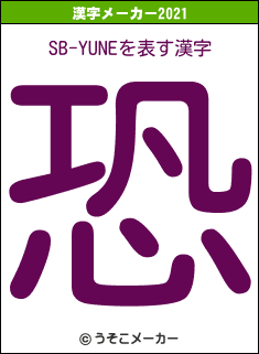 SB-YUNEの2021年の漢字メーカー結果