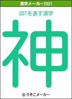 SDTの2021年の漢字メーカー結果