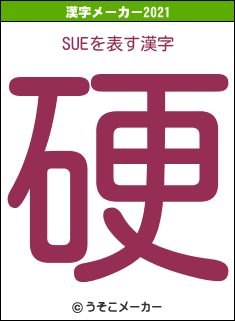 SUEの2021年の漢字メーカー結果
