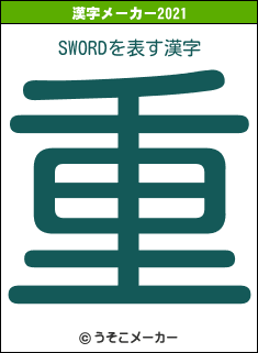 SWORDの2021年の漢字メーカー結果