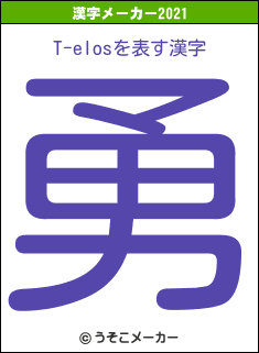 T-elosの2021年の漢字メーカー結果