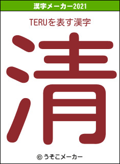 TERUの2021年の漢字メーカー結果