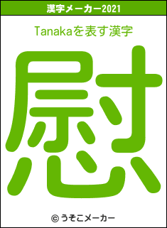 Tanakaの2021年の漢字メーカー結果