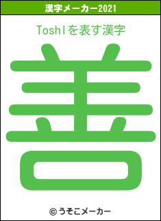 ToshIの2021年の漢字メーカー結果