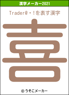 Trader@뤵!の2021年の漢字メーカー結果