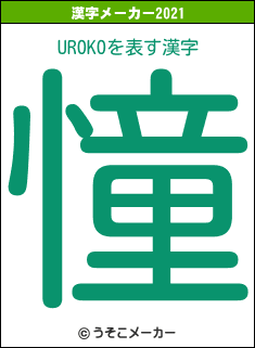 UROKOの2021年の漢字メーカー結果