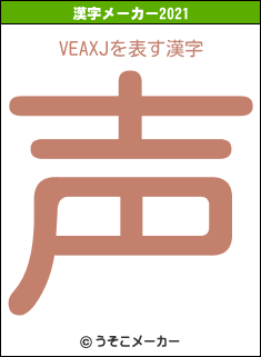 VEAXJの2021年の漢字メーカー結果